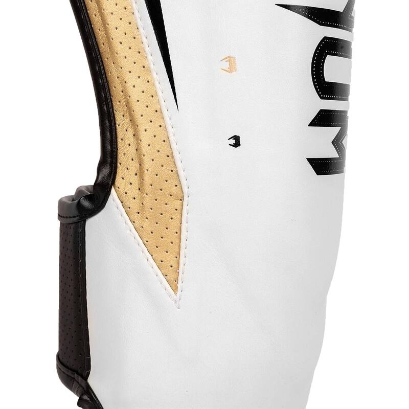 Venum Elite Evo Protective Shin Instep Guards - White/Gold