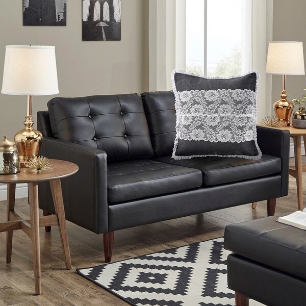 Gray and White Lace with Fringe Throw Pillow. Opens flyout.