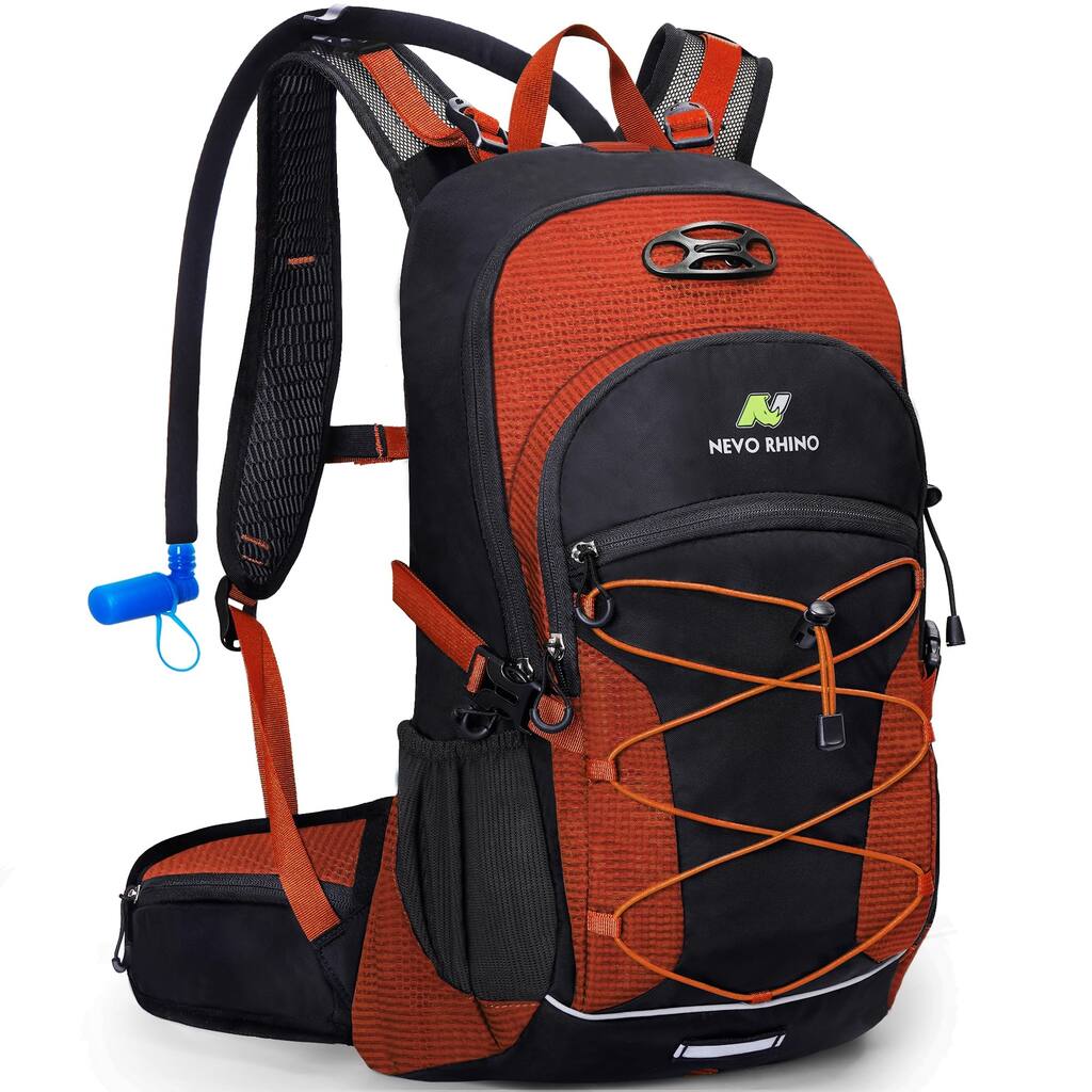 Hydration Backpack Water Backpack with Rain Cover 2L Water Bladder, Insulation Hydration Day Rucksack for Hiking