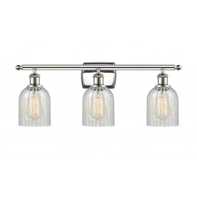 Innovations Lighting Caledonia 3 Light 26" Wide Bathroom Vanity Light - Polished Nickel / Mouchette