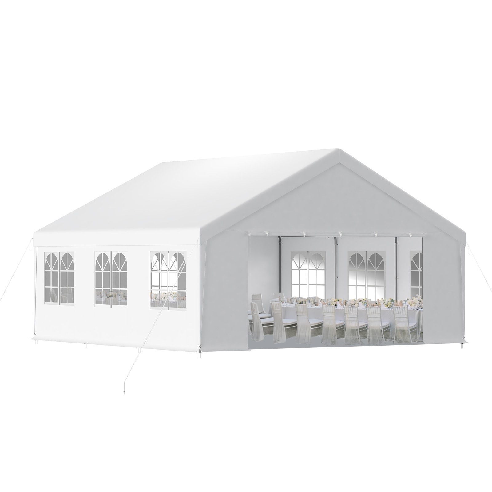 Aoodor Marquee Party Tent with Church Window Sidewalls ,Waterproof Pavillion Tent ,Outdoor Event Tent,Wedding Party Tent