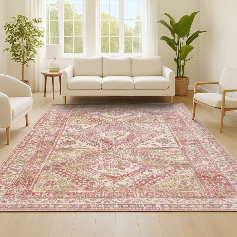 JONATHAN Y Alhambra Ornate Geometric Medallion Area Rug