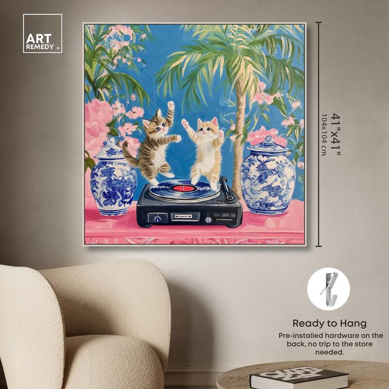 Turntable Twirlers Canvas by Art Remedy