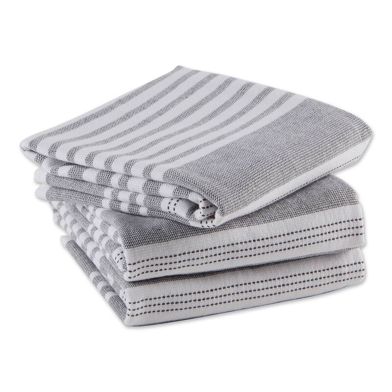Asst Barn Red French Terry Dishtowel Set/3