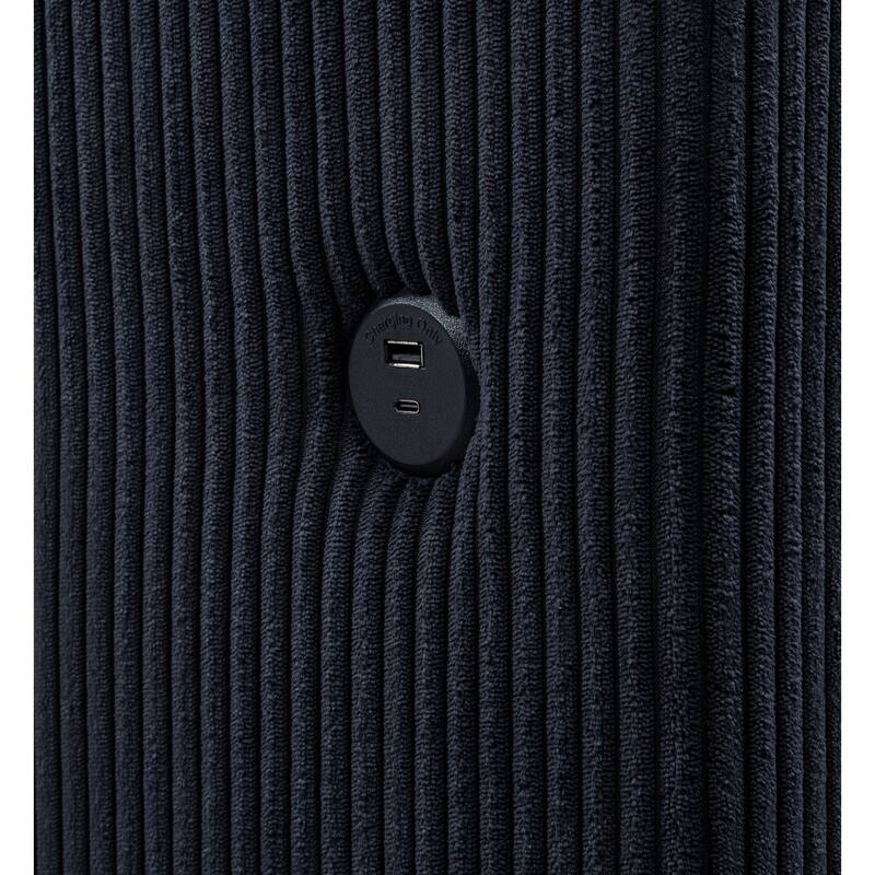 Tisdall Flame Visualizer Wingback TV Bed Black