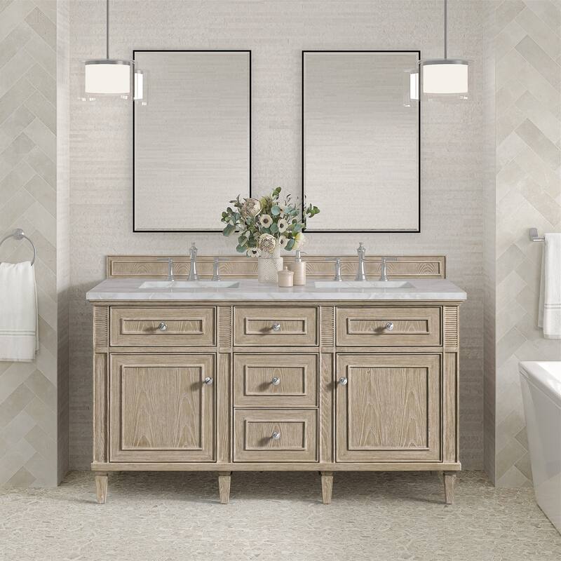 James Martin Vanities 424-V60D-3VSL Lorelai 60" Double Basin Wood