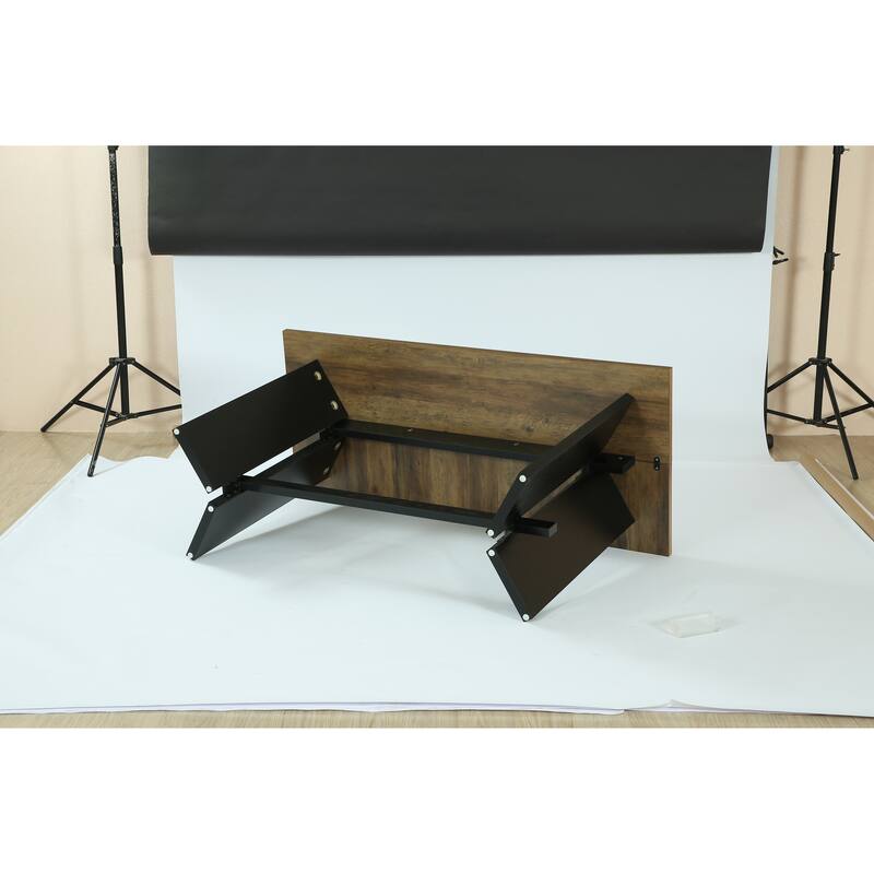 63-Inch Bar Table, Industrial Counter Height Pub Table