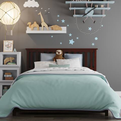 Kotter Home Modern Dark Brown Wooden Headboard