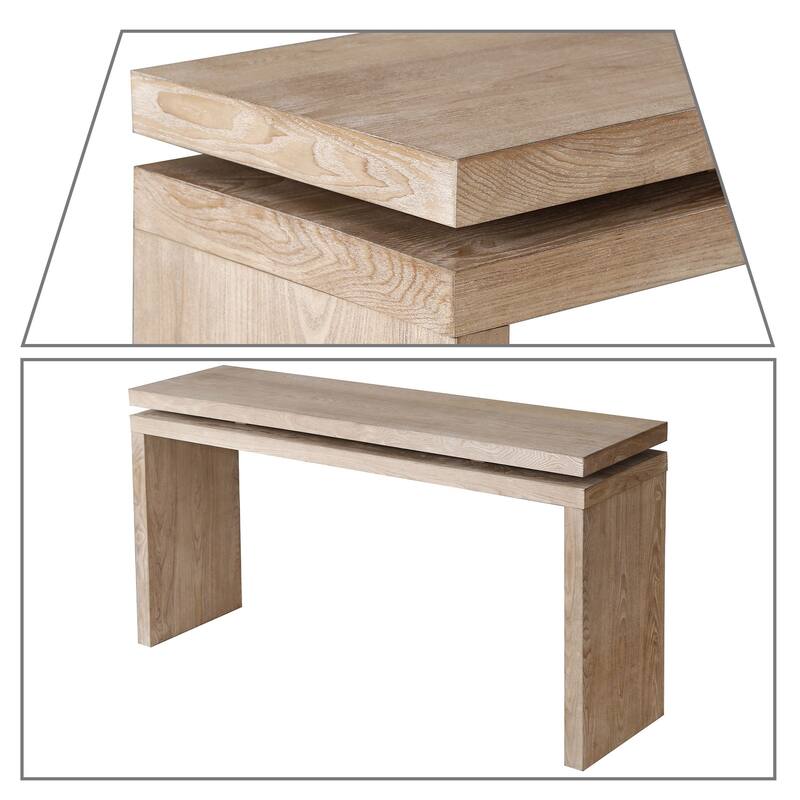 Classic Farmhouse Wooden Living Room Console Table Entryway Table