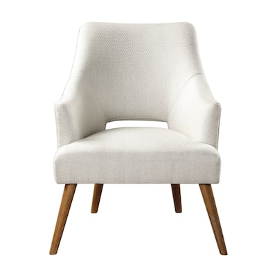 Uttermost Dree 26 1/2 Inch Wide Wood Frame Accent Chair with Fabric