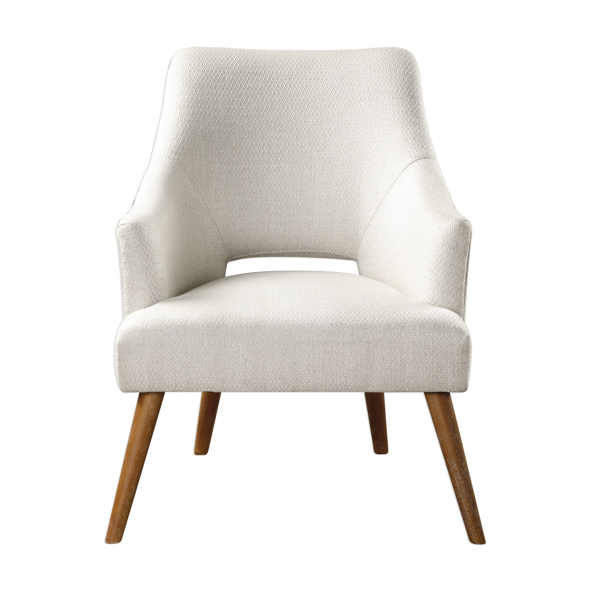 Uttermost Dree 26 1/2 Inch Wide Wood Frame Accent Chair with Fabric