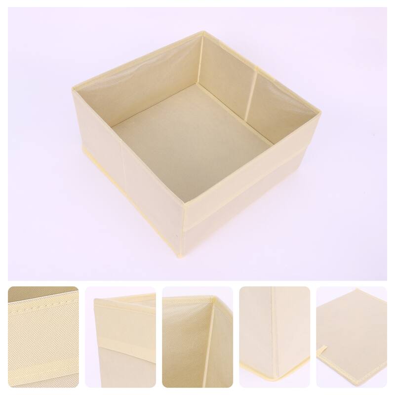 Fabric Storage Cube, Storage Bin for Shelves Closet, Collapsible Storage Basket for Organizing Clothes Books - Apricot - 12*12*6in