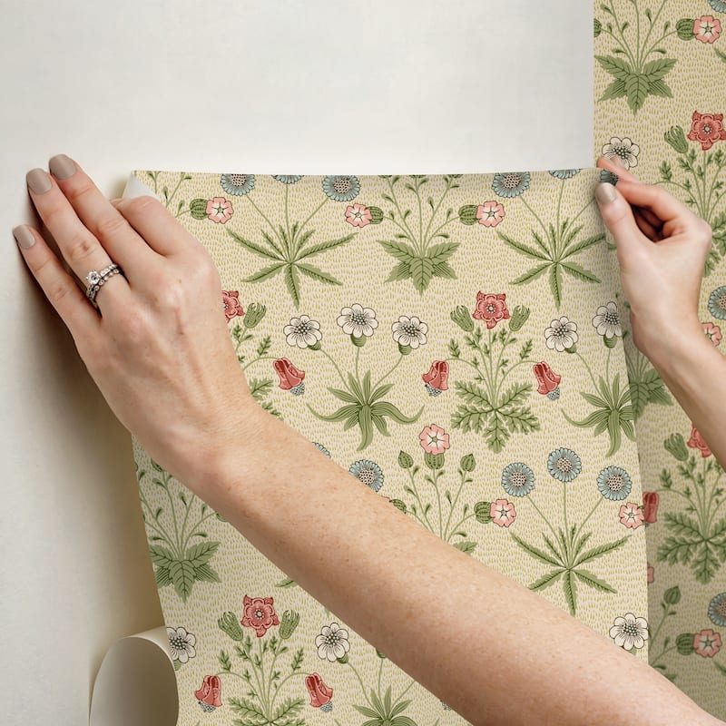 Daisy Fennel and Rose Peel and Stick Wallpaper