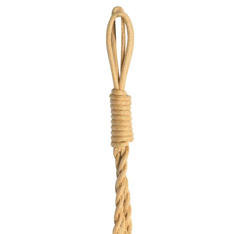 Hanging Straw Planter with Long Jute Rope and Tassel