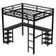 preview thumbnail 6 of 12, Full Metal Loft Bed with Desk and Shelves