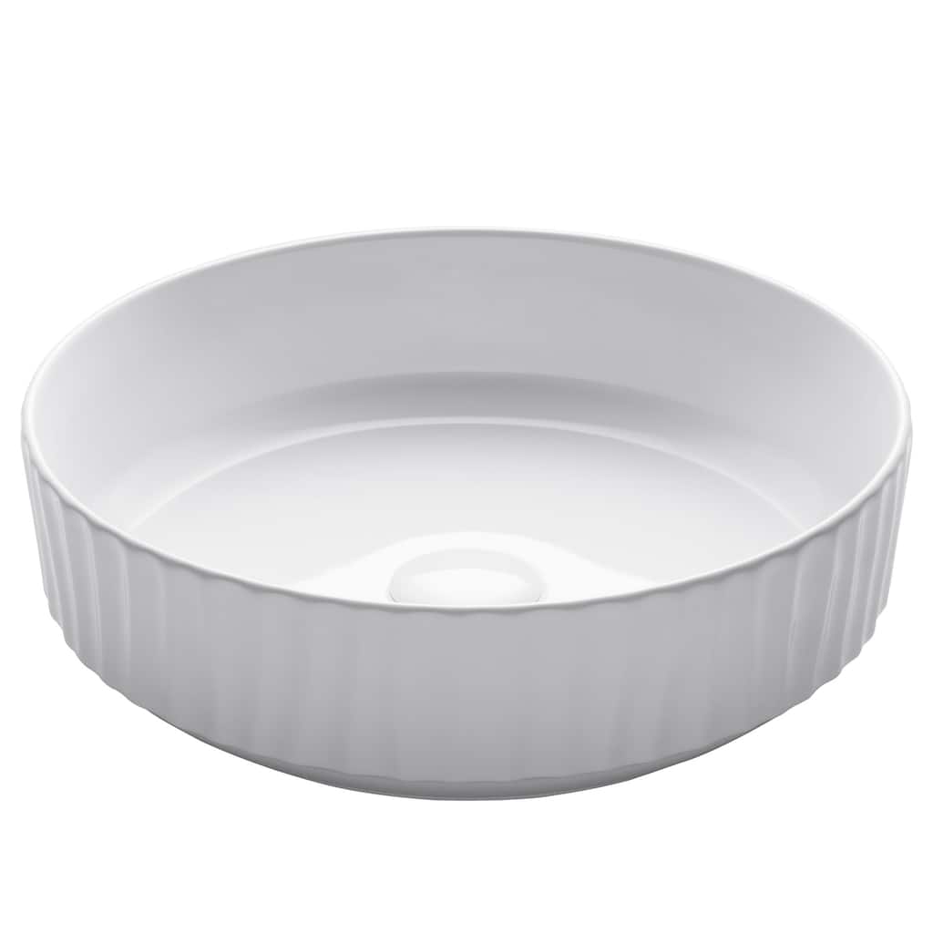 Kraus Viva 15-3/4" Circular Vitreous China Vessel Bathrrom Sink - Less
