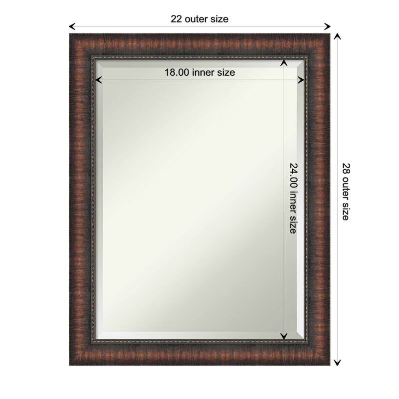 Caleb Brown Beveled Framed Wall Mirror - Caleb Brown - Glass Size 18x24