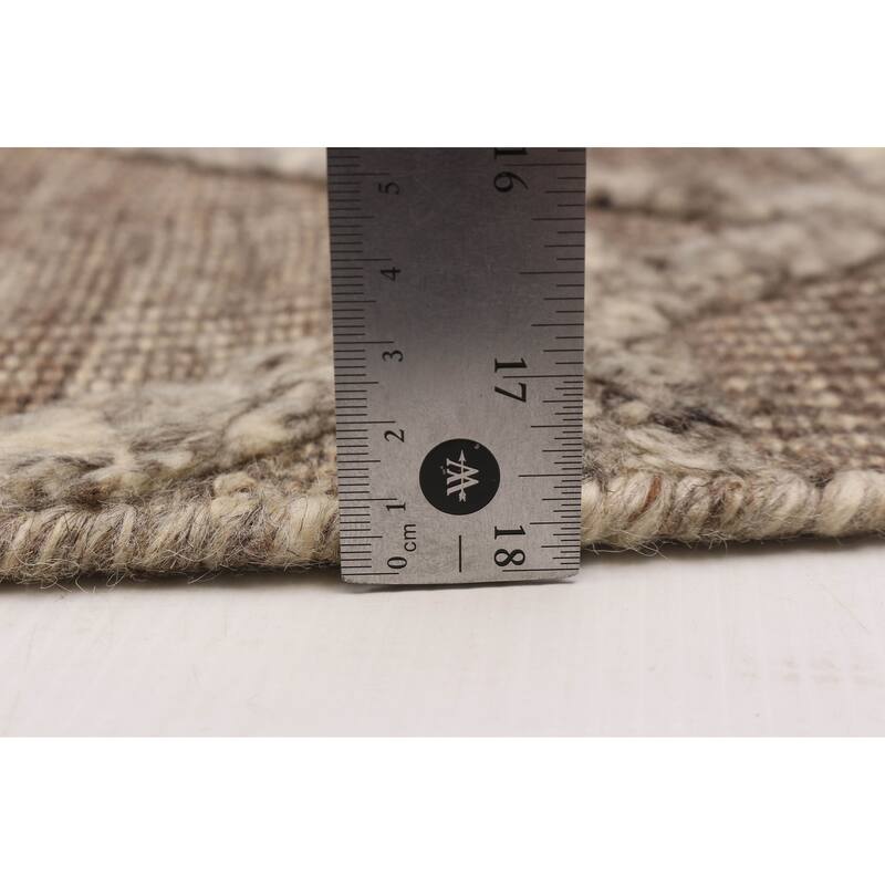 ECARPETGALLERY Hand-knotted Tangier Taupe Wool Rug - 5'4 x 7'9
