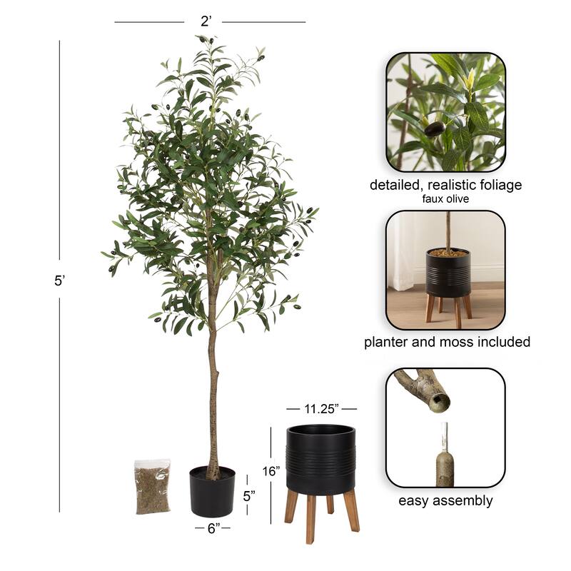 Kate and Laurel Oliveira Faux Olive Tree
