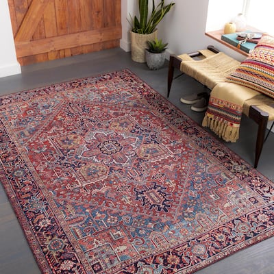 Livabliss Iris Updated Traditional Medallion Area Rug
