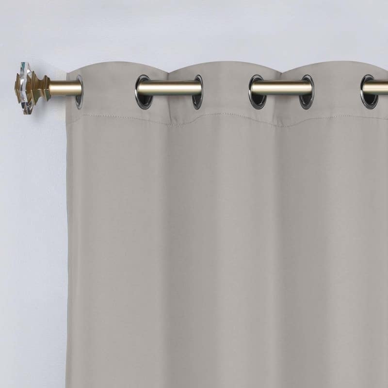 Superior Modern Solid Washable Room Darkening Curtains, Set of 2 Panels