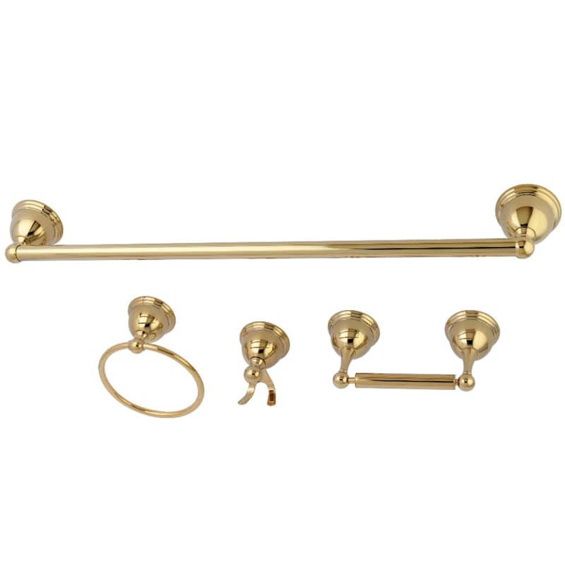 Restoration 4-Piece Bathroom Hardware - Polished Brass