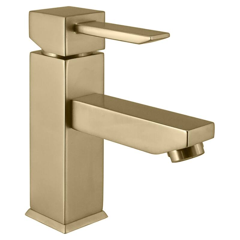 Fresca Versa Single Handle Lavatory Faucet with Mounting Hardware - Brushed Gold