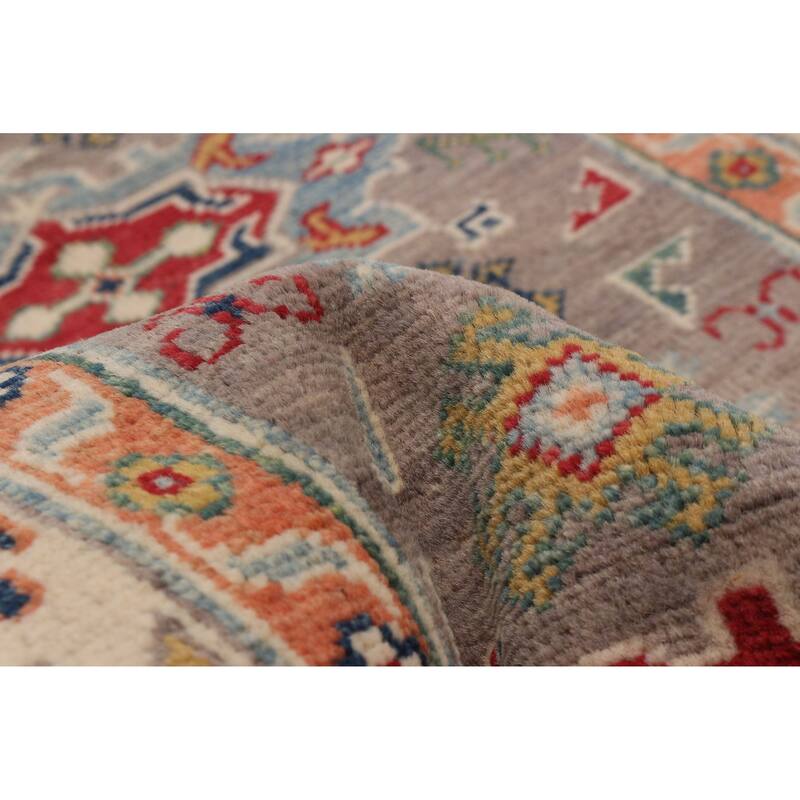 ECARPETGALLERY Hand-knotted Uzbek Ghazni Grey Wool Rug - 2'9 x 9'8