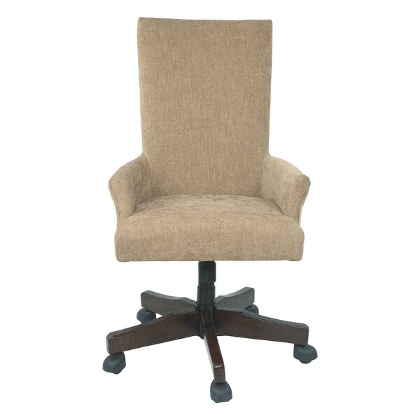 Shop Baldridge Uph Swivel Desk Chair Light Brown H675 01a