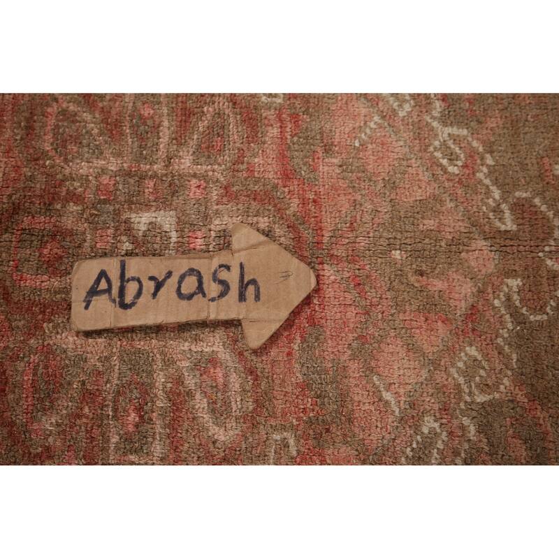 Geometric / Medallion Heriz Persian Vintage Rug Handmade Wool Carpet - 7'2"x 10'8"