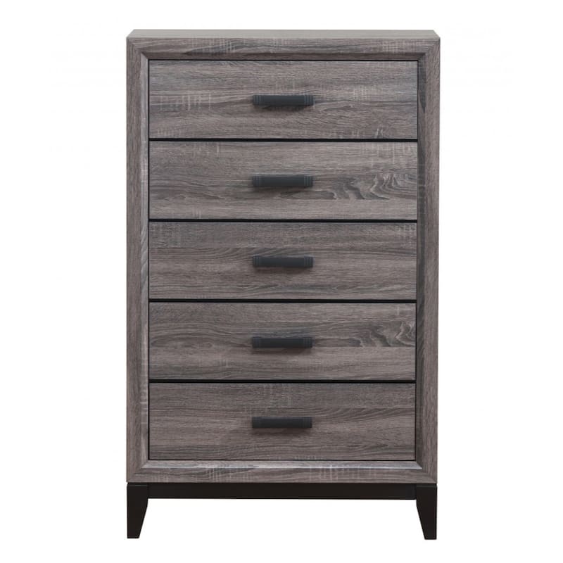 Solid Wood Chest with 5 Drawers for Bedroom or Living Room Storage