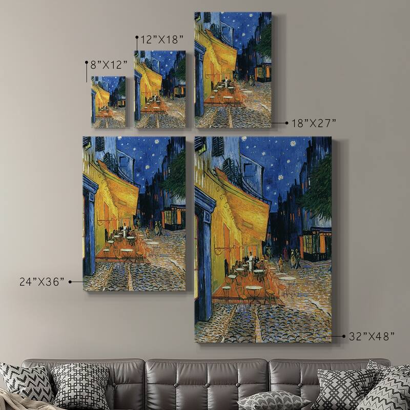 Cafe Terrace at Night Premium Gallery Wrapped Canvas - Ready to Hang