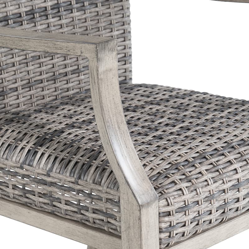 Patio Aluminum Round 59.5" Dining Table With Outdoor Chairs