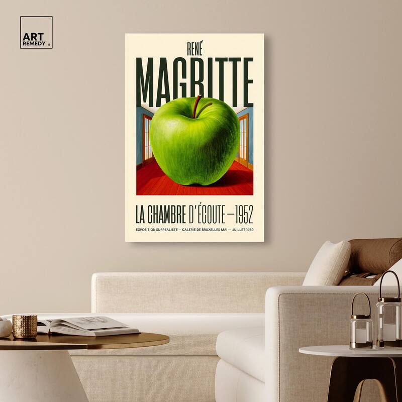 Magritte's Apple Room Canvas by Art Remedy, Gallery Wrapped