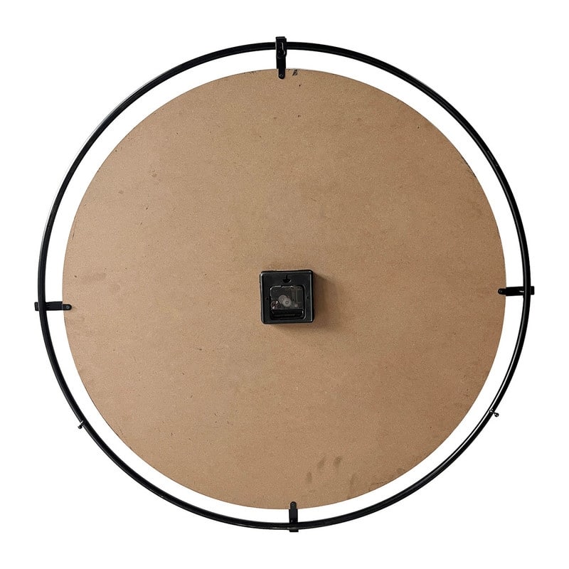 Evelyn Herringbone Wood Round Wall Clock - 33"H x 33"W x 1.25"D