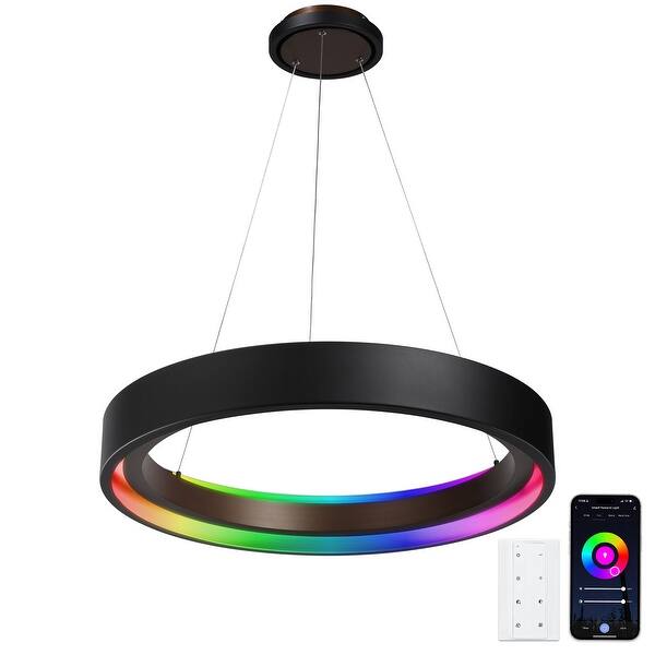 WiFi RGB Modern Hanging Light Fixture, Smart LED Pendant Light Bed Bath & Beyond 37961993
