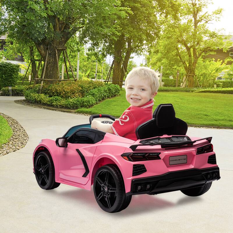 12V Kids Ride On Car Sports Licensed Corvette Electric Car Toy for Kids Best Gifts