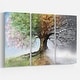 preview thumbnail 6 of 11, Tree with Four Seasons - Tree Canvas Art Print
