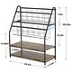 preview thumbnail 16 of 14, VECELO 29.53" H 4-Tier Metal Frame Magazine Rack Open Shelf Bookcase Storage Organizer for Living Room