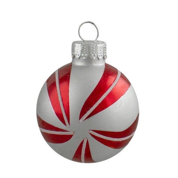 red and white glass ornaments