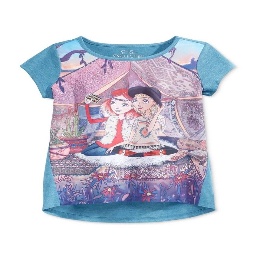 Jessica Simpson Girls Celestial Glamping Graphic T-Shirt
