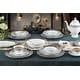 preview thumbnail 3 of 6, 57 Piece Black and White Dinnerware Set-New Bone China Service for 8 People