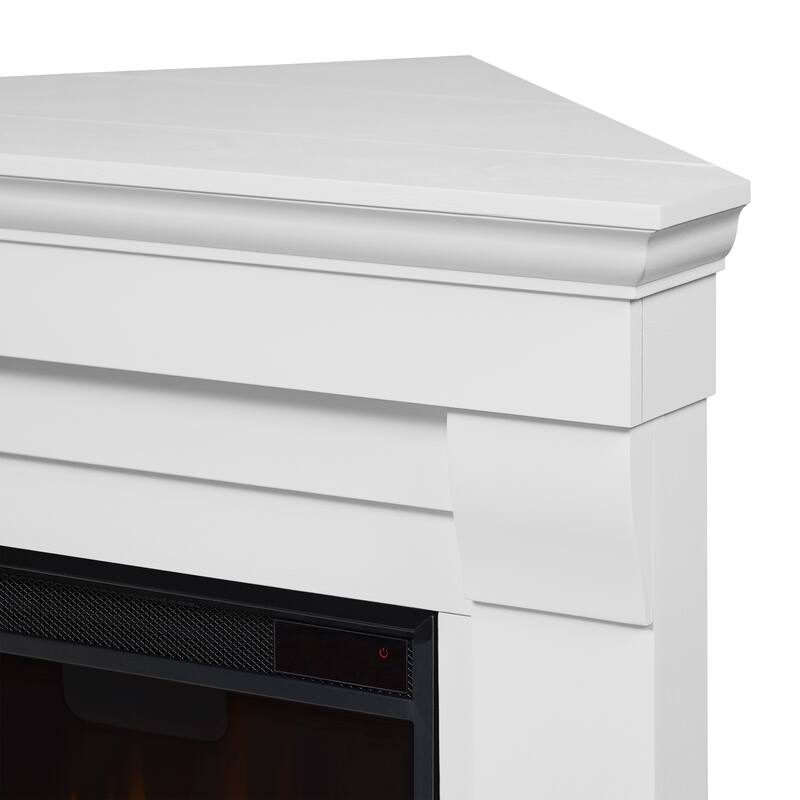 Chateau White Electric Corner Fireplace by Real Flame - 41"