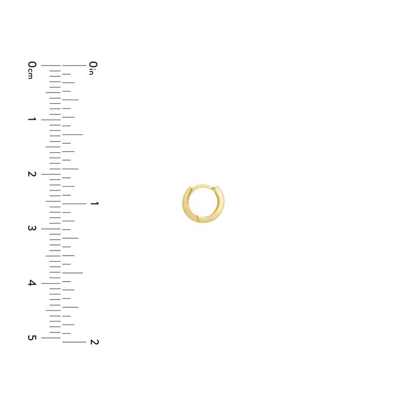 Curata 14k Yellow Gold 2.15x9.25mm Baby Hinged Hoop Earrings