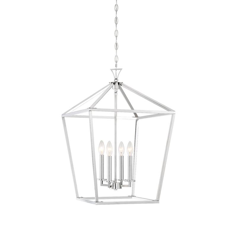 Savoy House 3-421-4 Townsend 4 Light 17" Wide Taper Candle Pendant - Polished Nickel