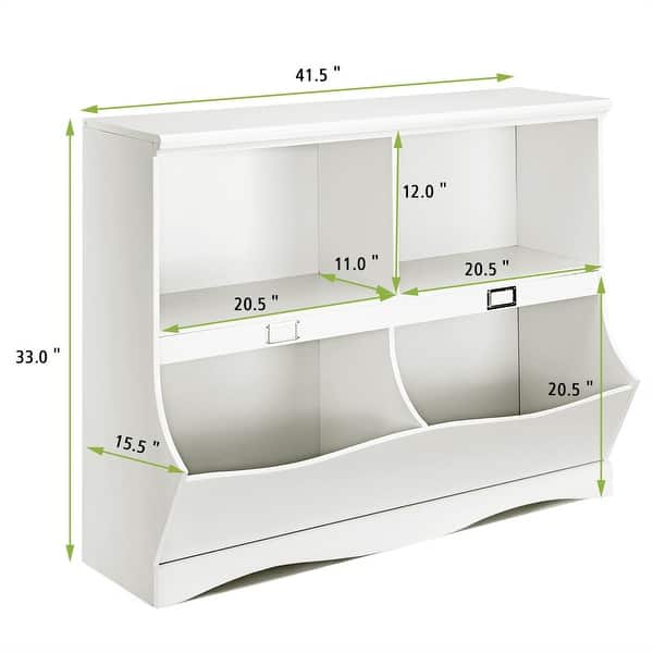 Gymax Children Storage Unit Kids Bookshelf Bookcase Baby Toy Organizer - See Details