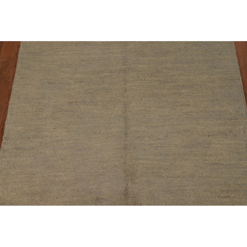 Modern Gabbeh Oriental Rug Hand-Knotted Nursery Wool Carpet - 2'10"x 3'10"