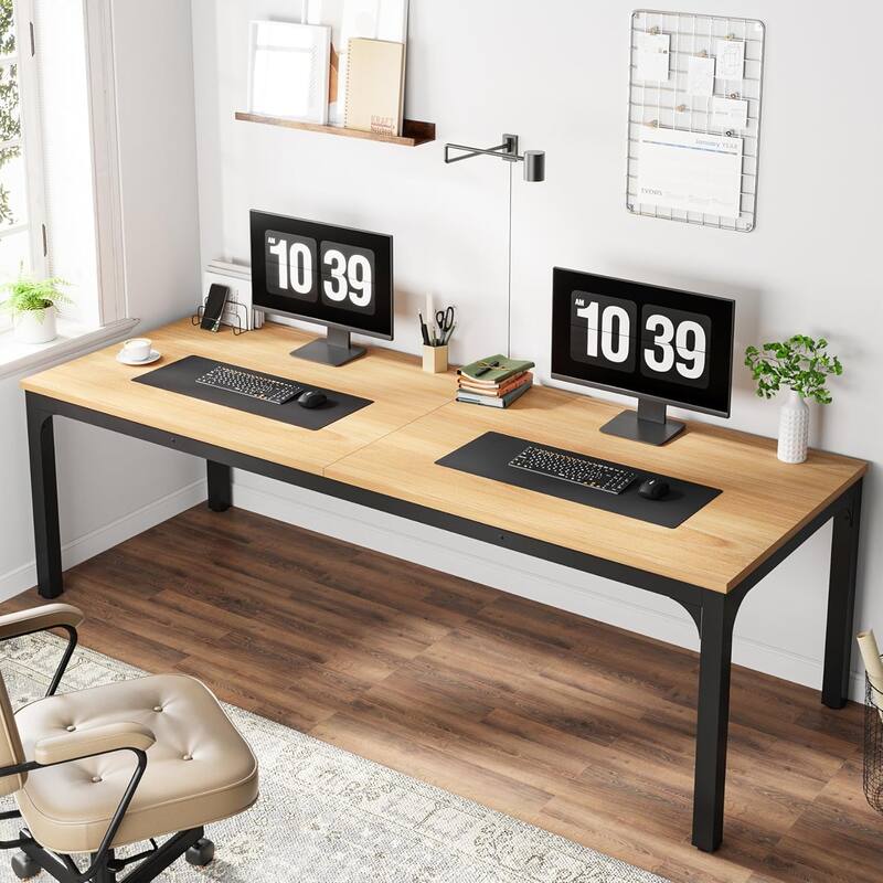 78.7" Extra Long Computer Desk/Table, Work Desk, Double Workstation Desk for Home Office
