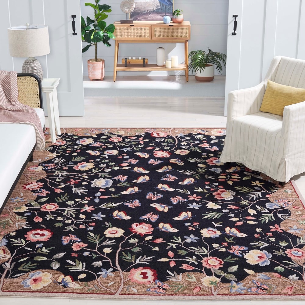 SAFAVIEH Handmade Chelsea Klazien Floral Wool Rug