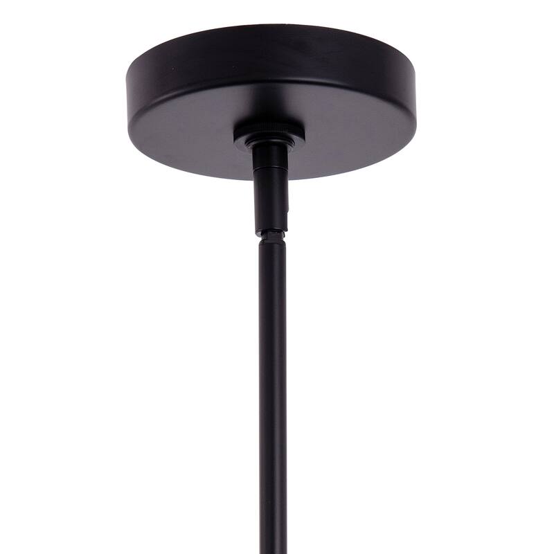 1-Light Modern Black Metal Pendant Light - 14.17"D x 14.2"W x 15.8"H